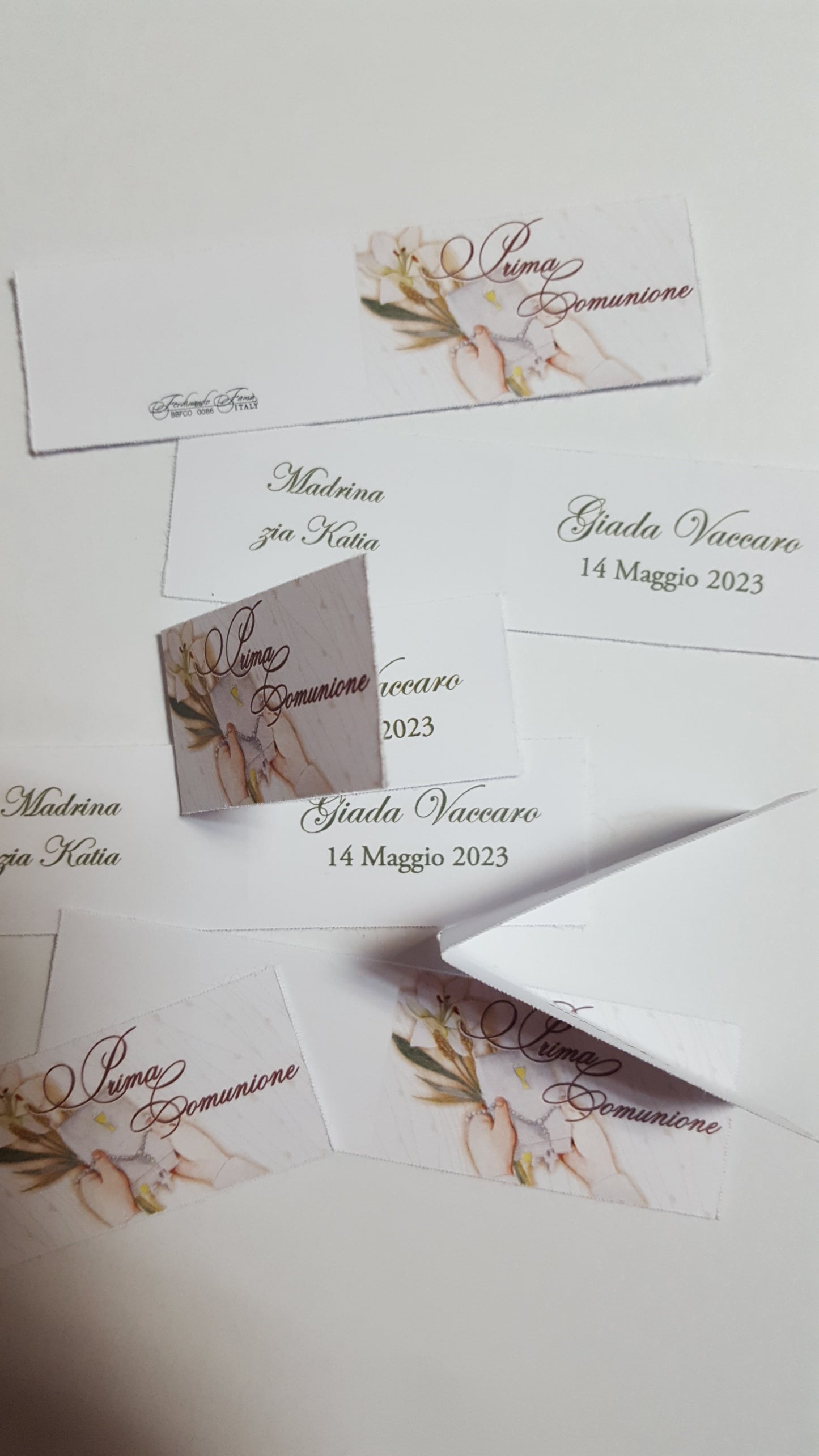 Bigliettini comunione/matrimonio stampati