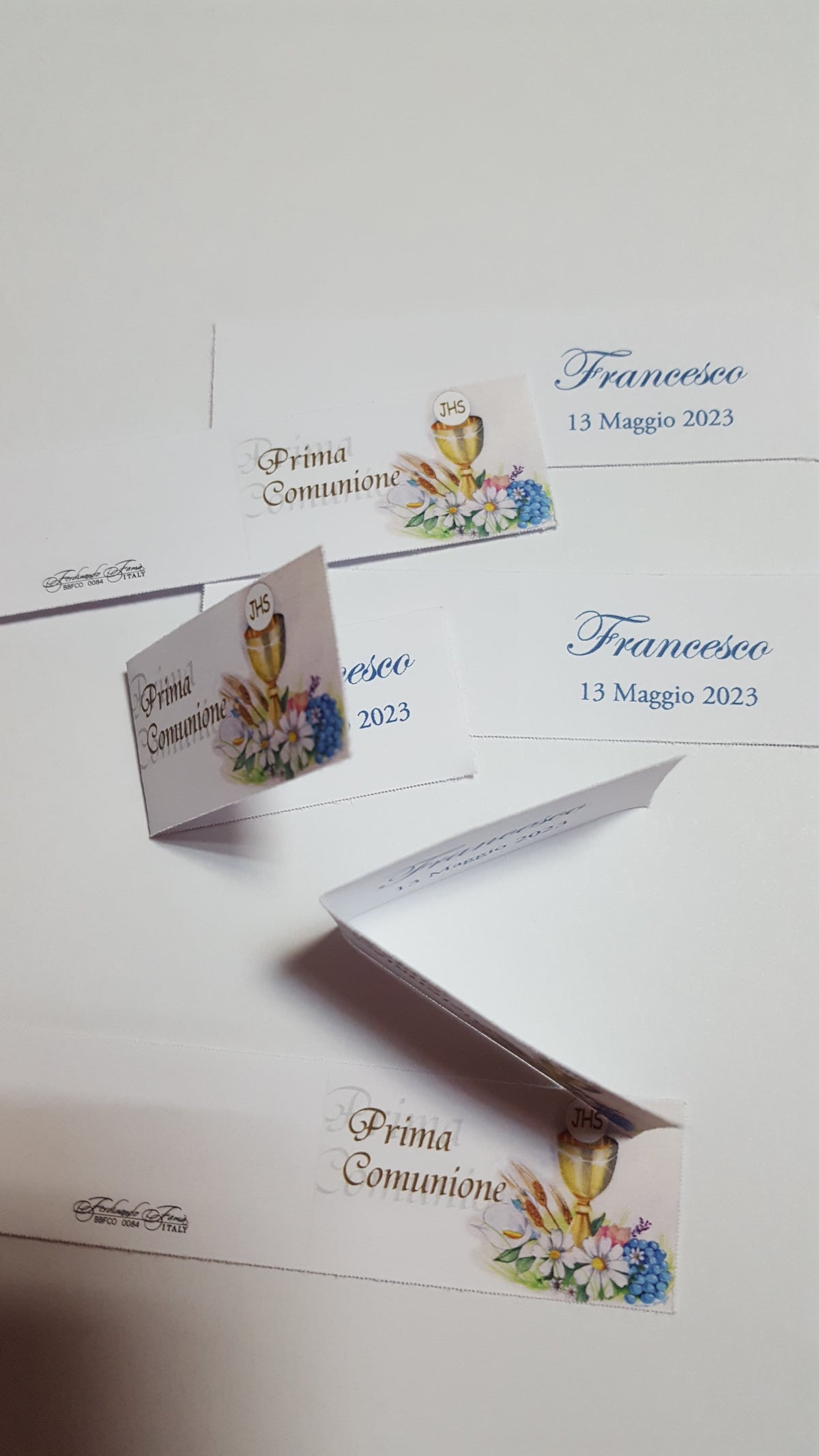 Bigliettini comunione/matrimonio stampati