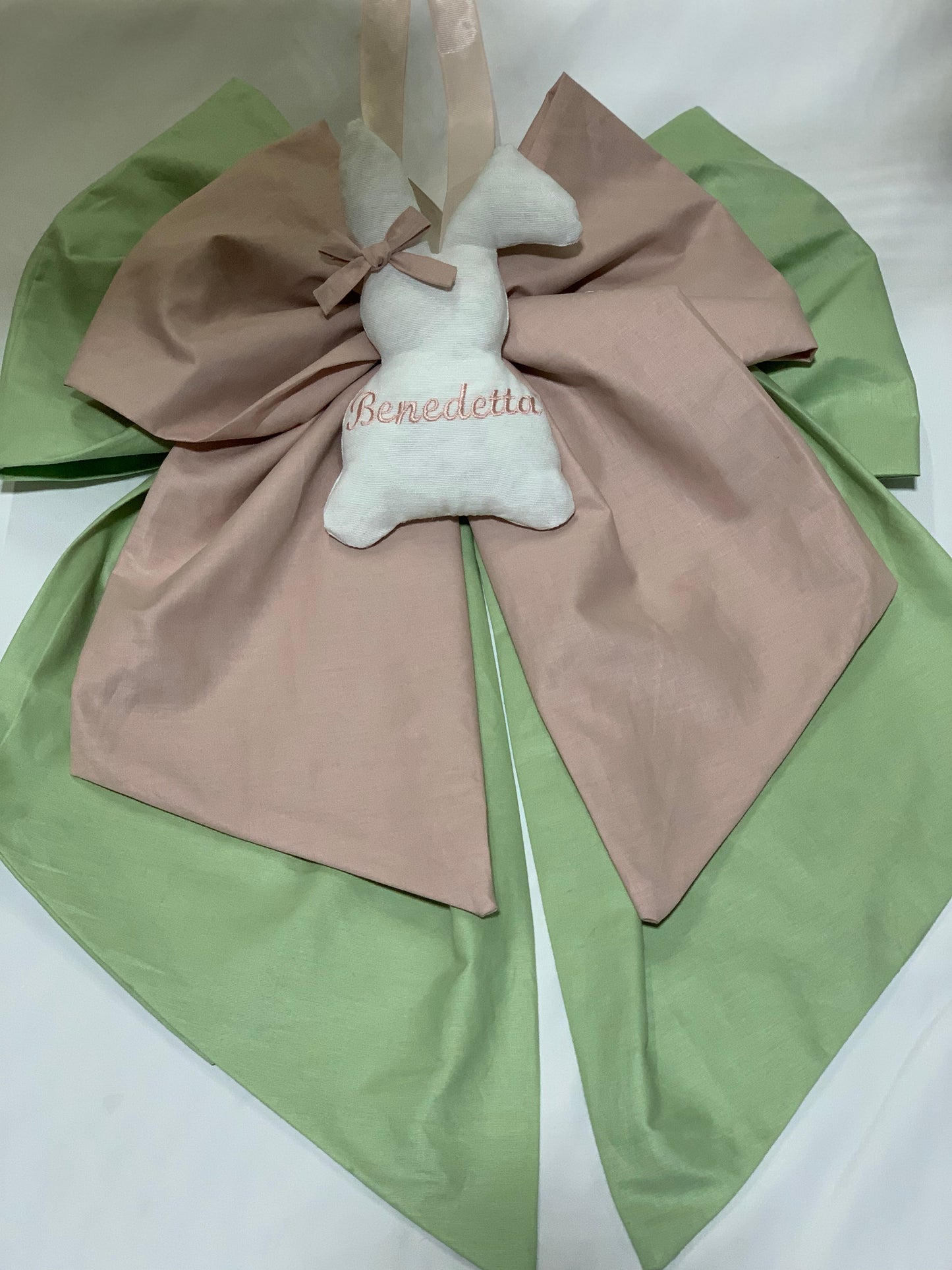 Nascita a tema coniglio: bomboniere, scatola cameretta, fiocco nascita, torta di pannolini