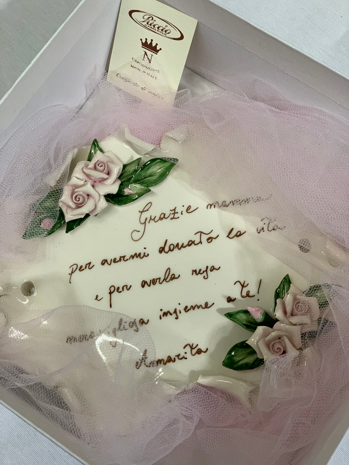 Targhetta ceramica personalizzata