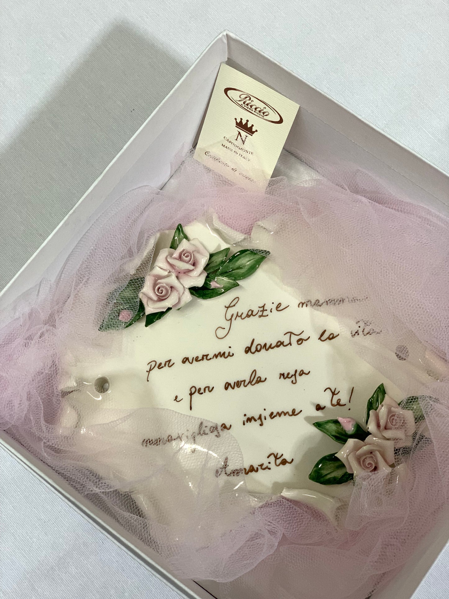 Targhetta ceramica personalizzata