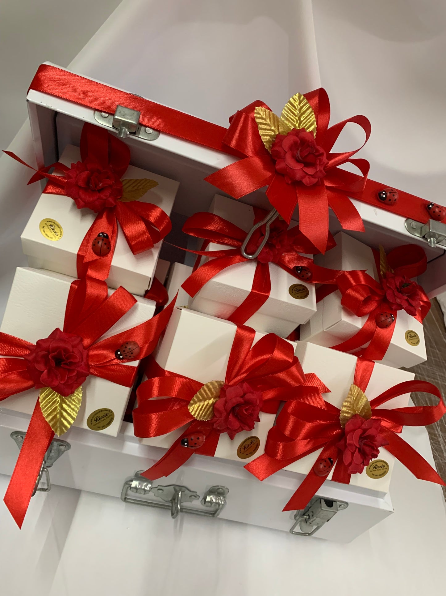 Palloncino piccolo rosso laurea con coccinella (si appende)