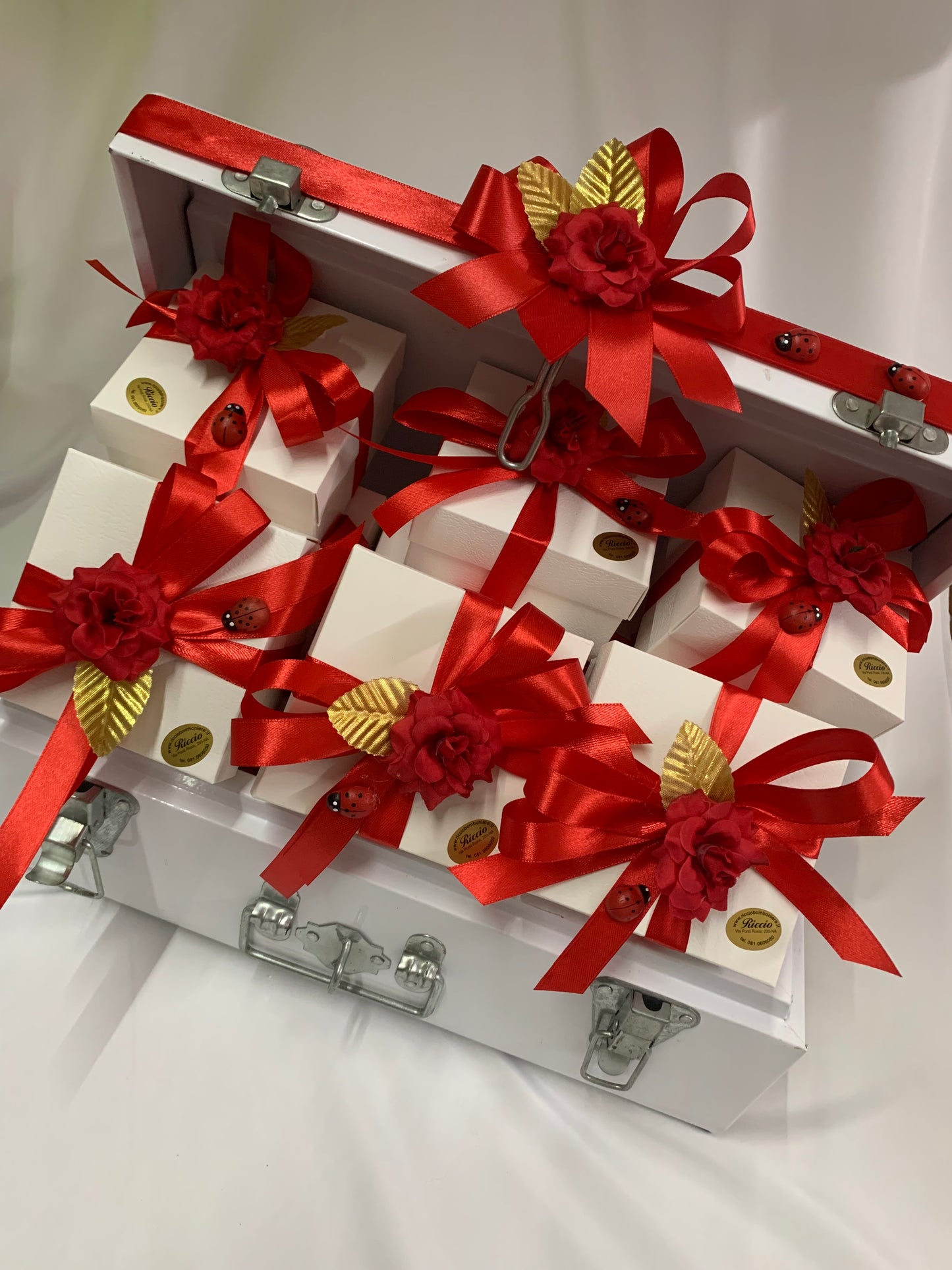 Palloncino piccolo rosso laurea con coccinella (si appende)
