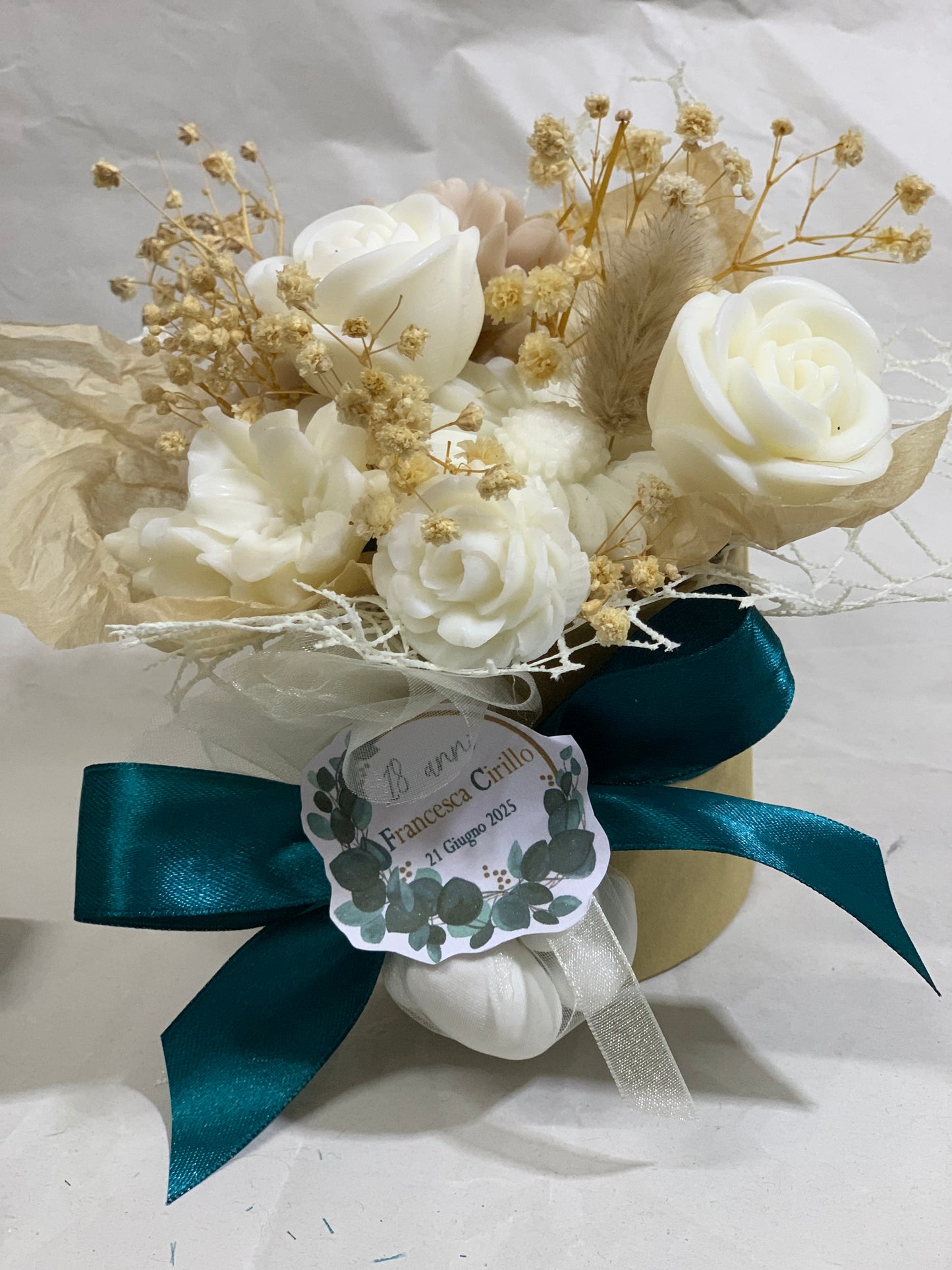 Bouquet candele in scatola