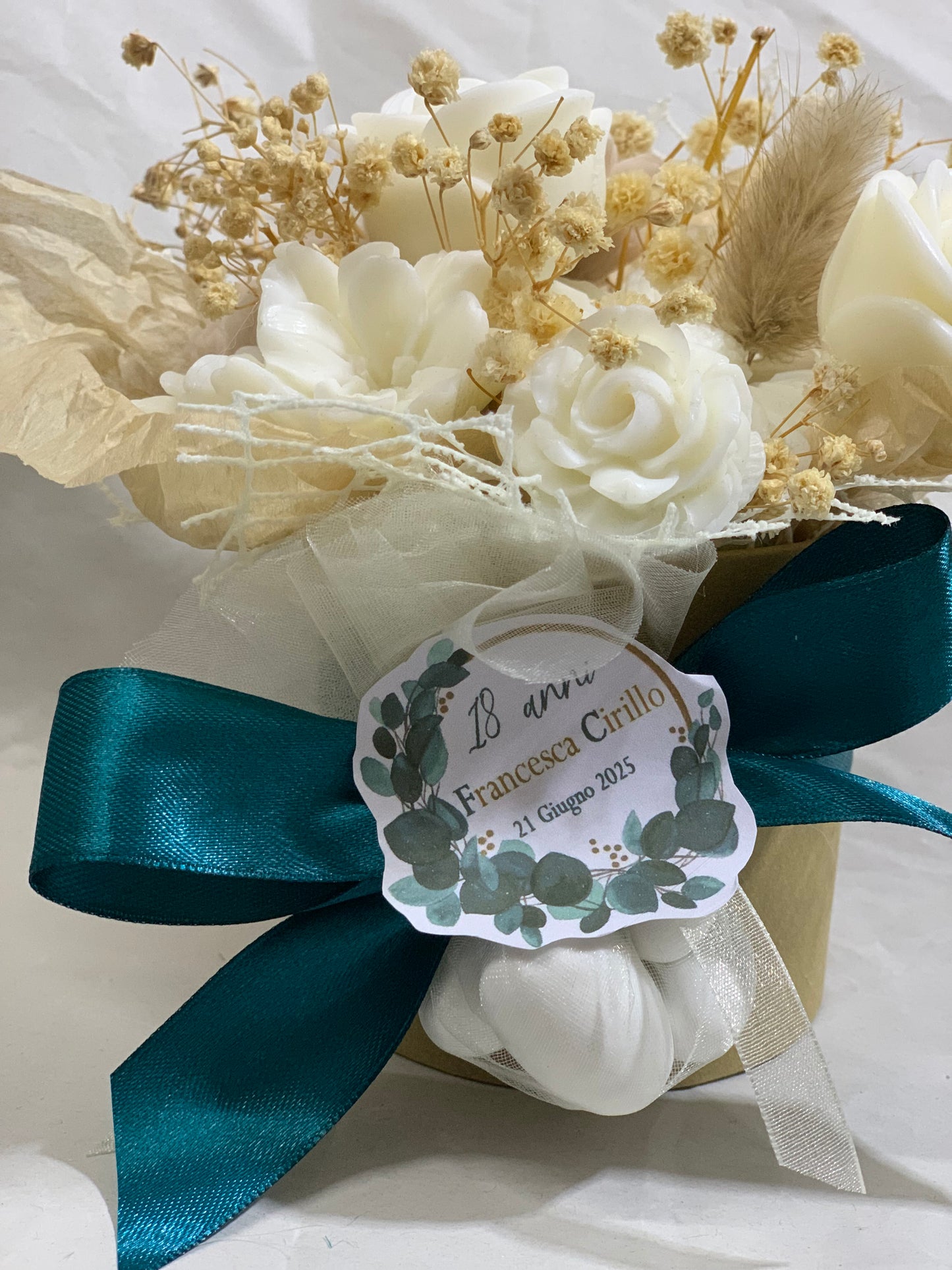 Bouquet candele in scatola