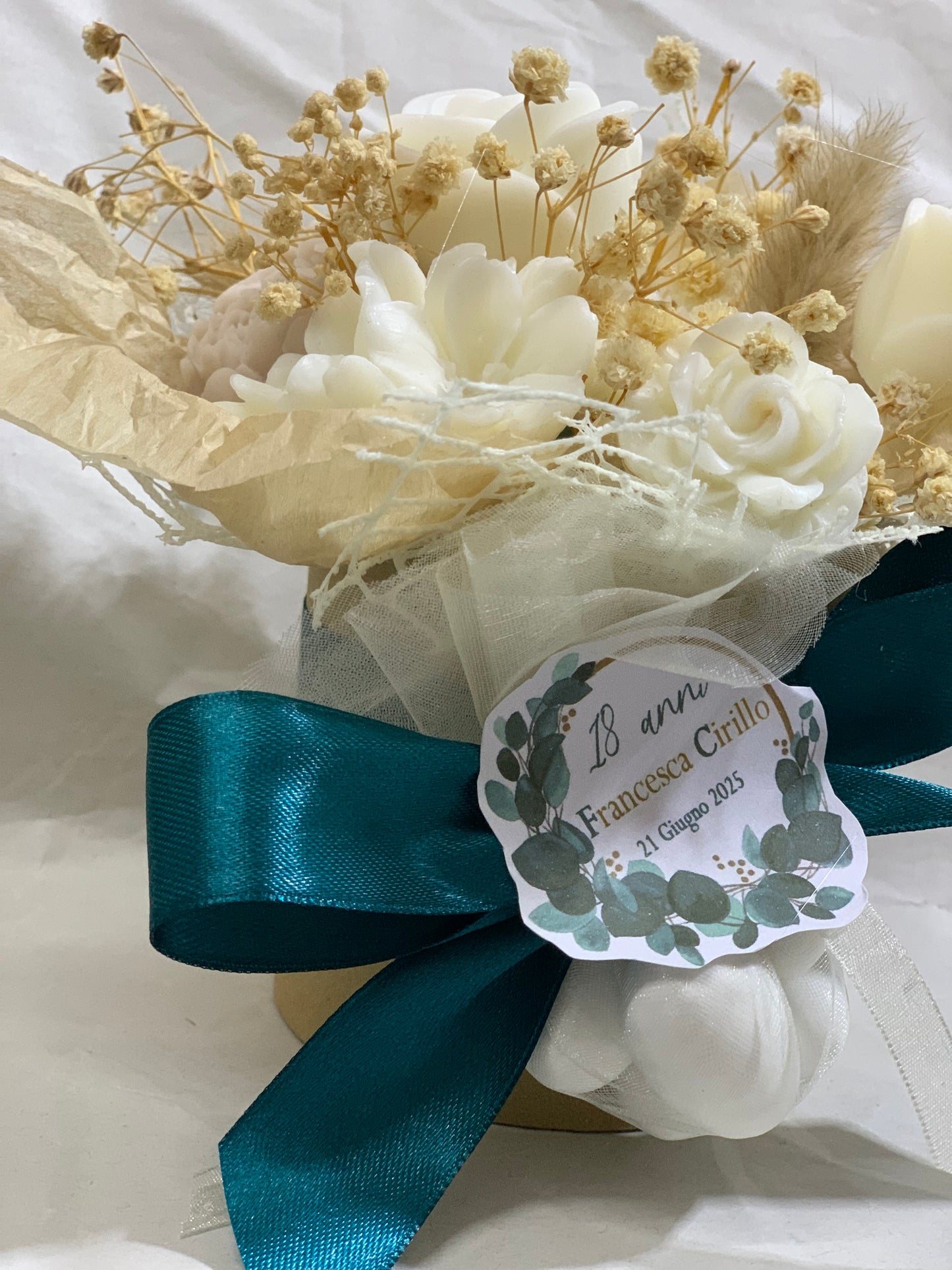 Bouquet candele in scatola