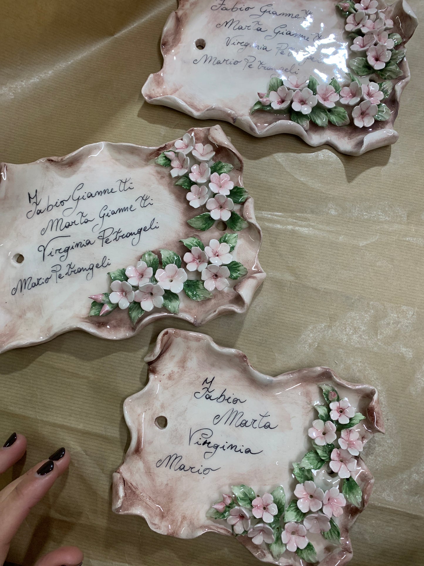 Targhetta ceramica personalizzata