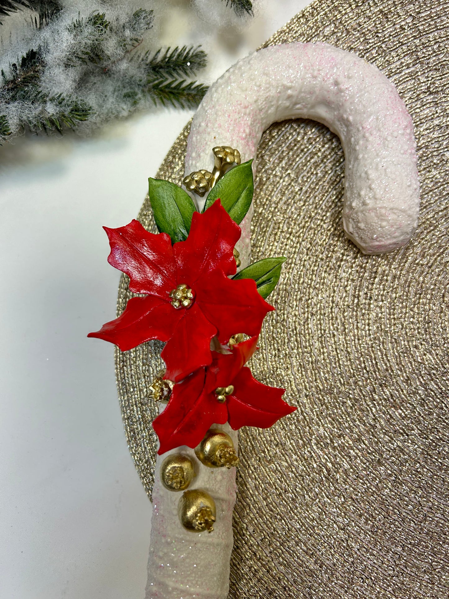 candy cane porcellana di Capodimonte 30cm