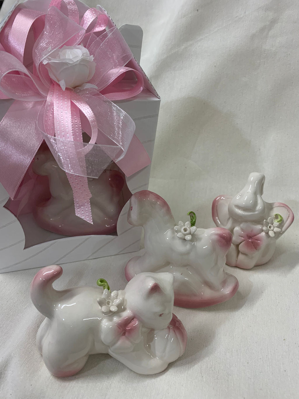 Animaletti in ceramica orso gatto cavallo a dondolo in ceramica di Capodimonte