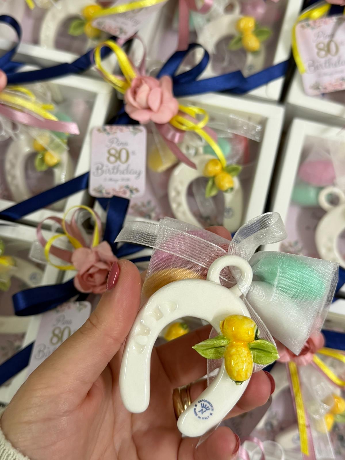 Ferro di cavallo con limoni confezionato in astuccio