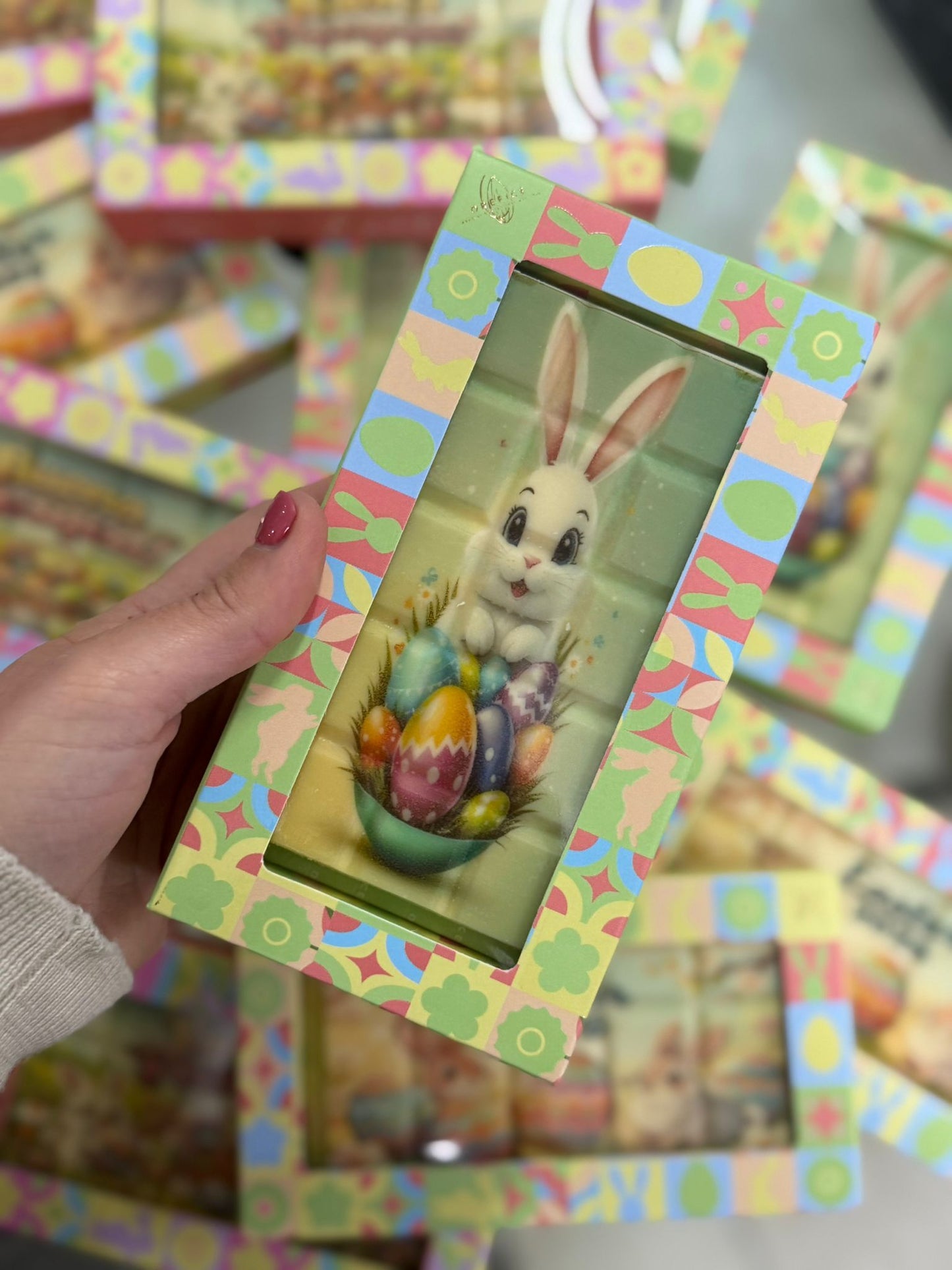 Tavoletta cioccolato Pasqua stampata