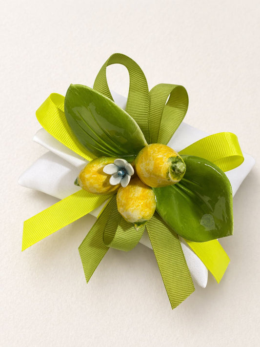 Composizione limoni in ceramica confezionata