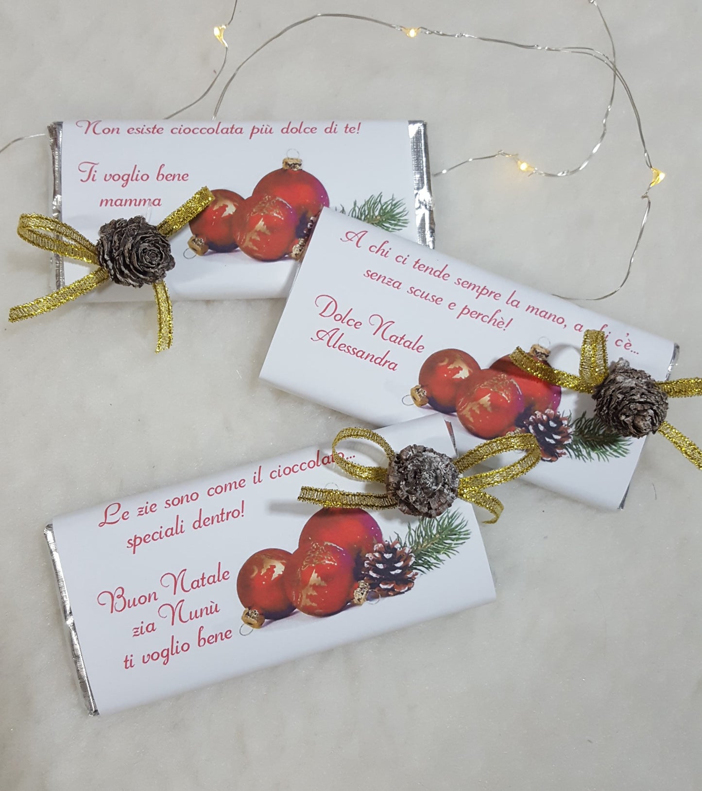 Tavolette cioccolato natalizie personalizzate